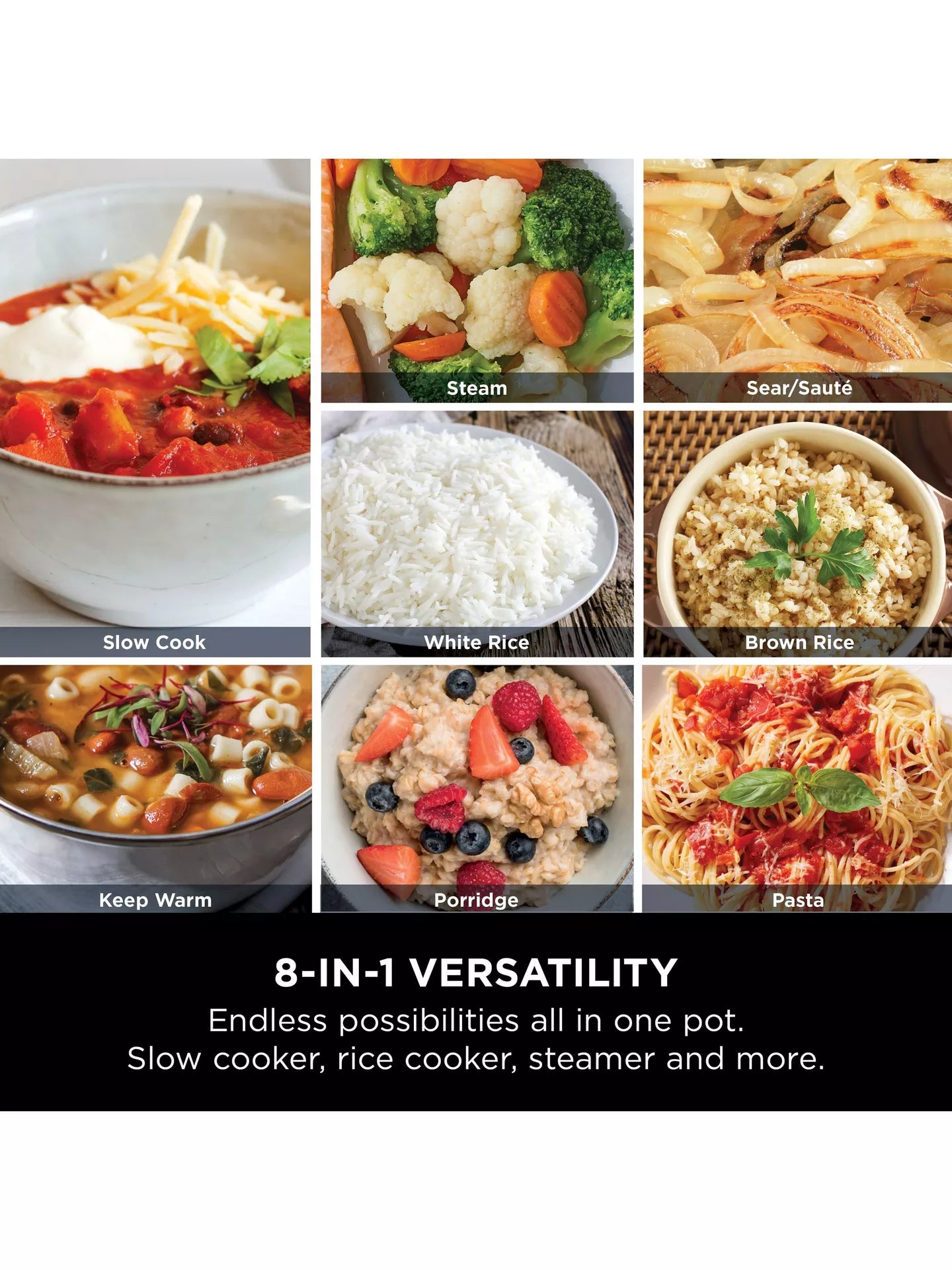Ninja Foodi 8-Mode 6L PossibleCooker Rice and Slow Cooker MC1101