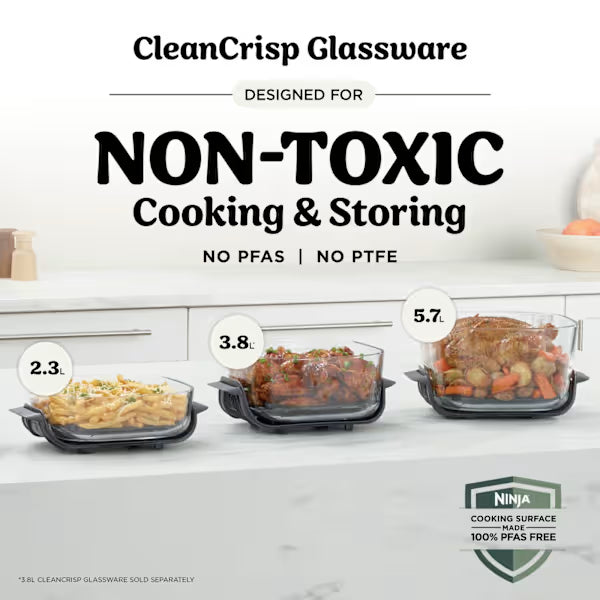 Ninja CRISPi 5.7L CleanCrisp Glass Container with Lid