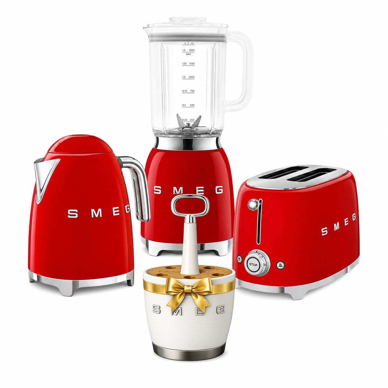 Smeg Toaster Bundle ( Toaster + Kettle + Table Blender ) Caddy FREE