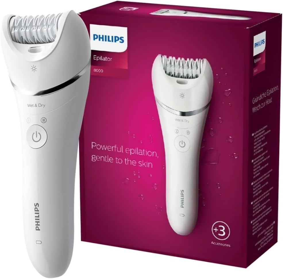 Philips  Epilator Series 8000 Wet & Dry Epilator BRE700/00