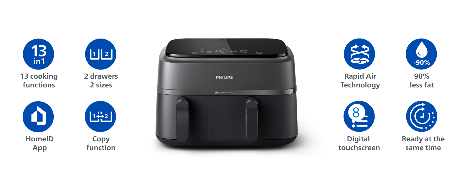 Philips AirFryer 3000 Series Dual Basket XXL 9L  NA350/00