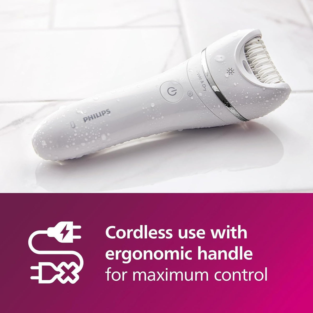 Philips  Epilator Series 8000 Wet & Dry Epilator BRE700/00