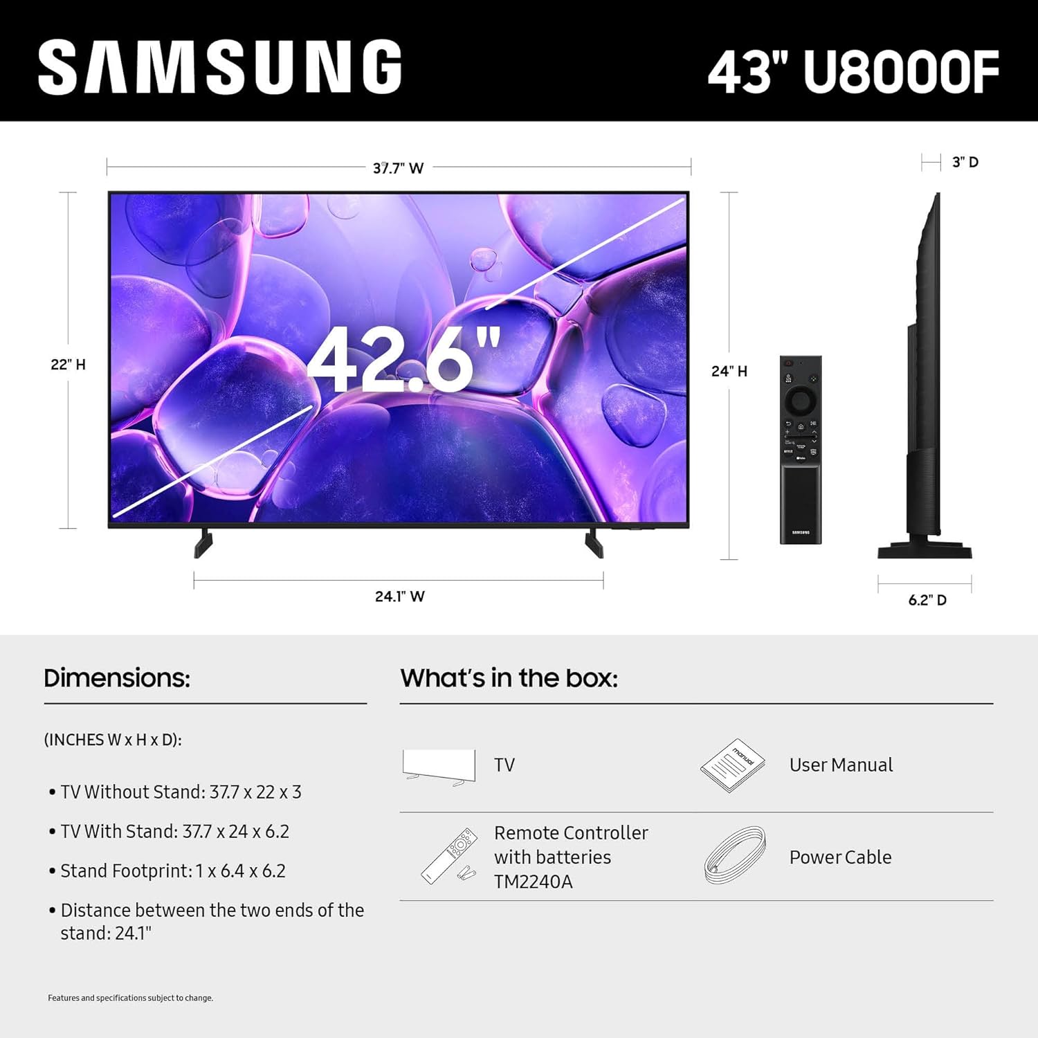 Samsung Crystal UHD U8000F 4K Smart TV