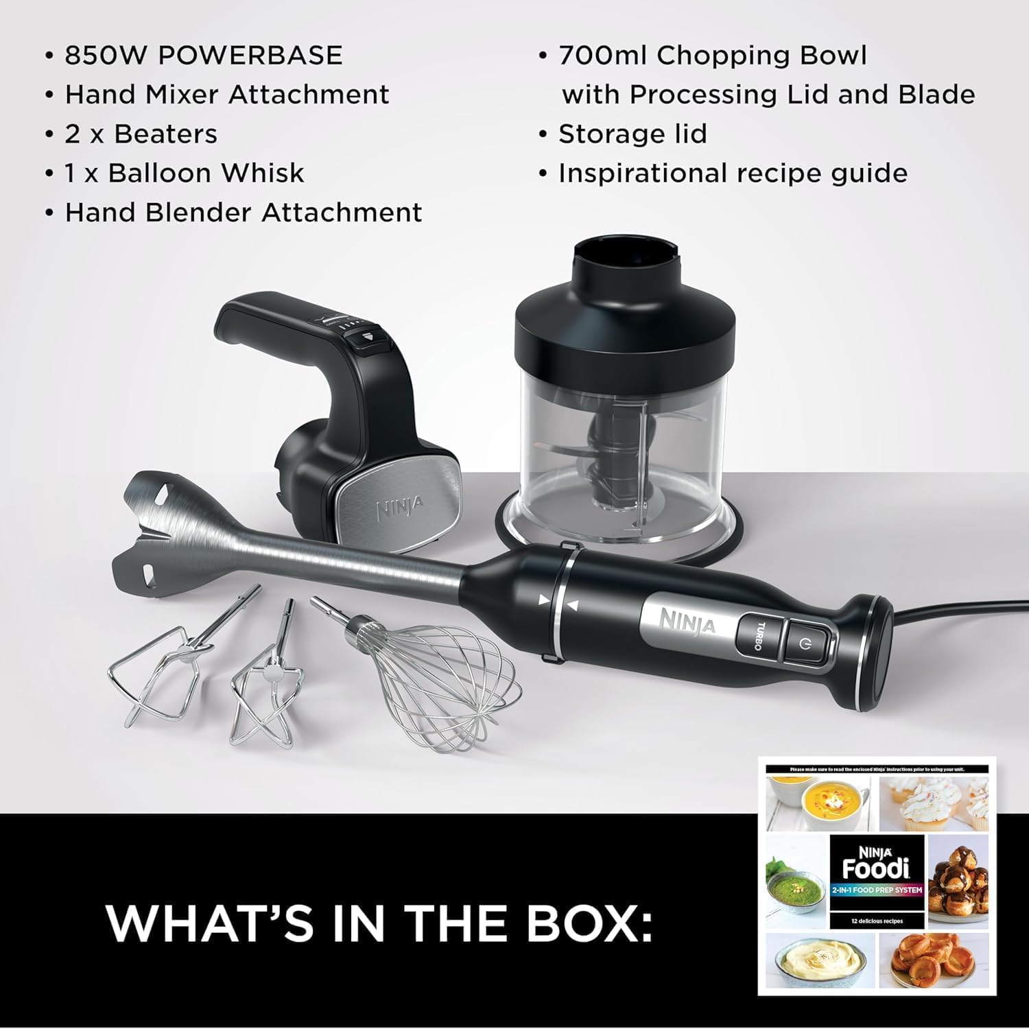 Ninja Foodi 3-in-1 Hand Blender Mixer & Chopper CI100