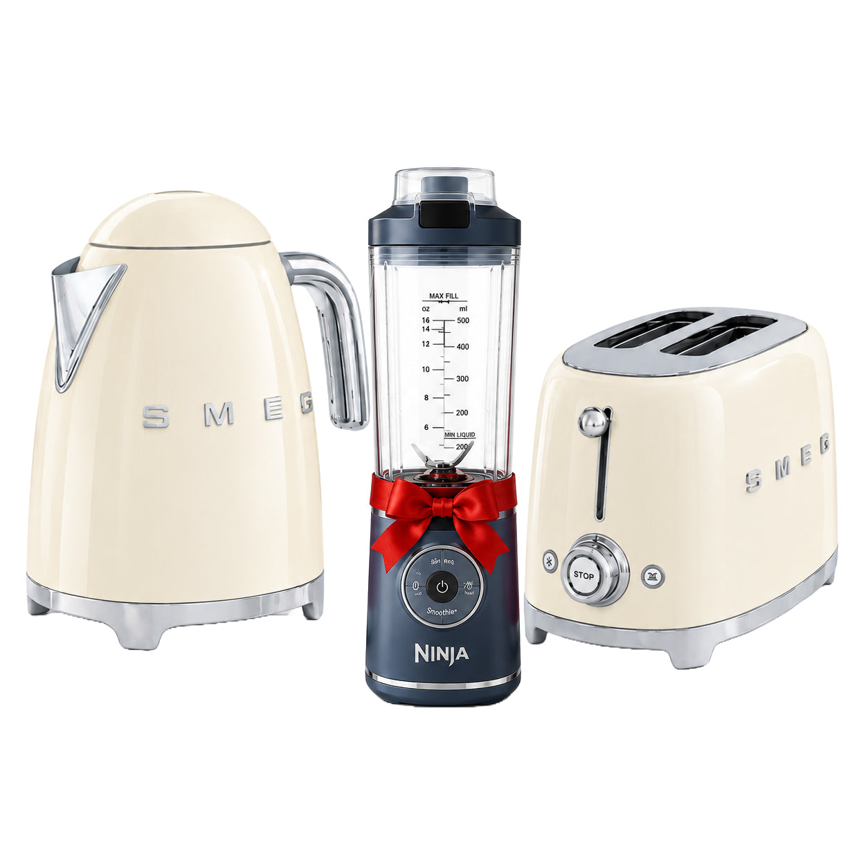 Smeg Bundle ( Kettle + Toaster )  + Portable Blender Free