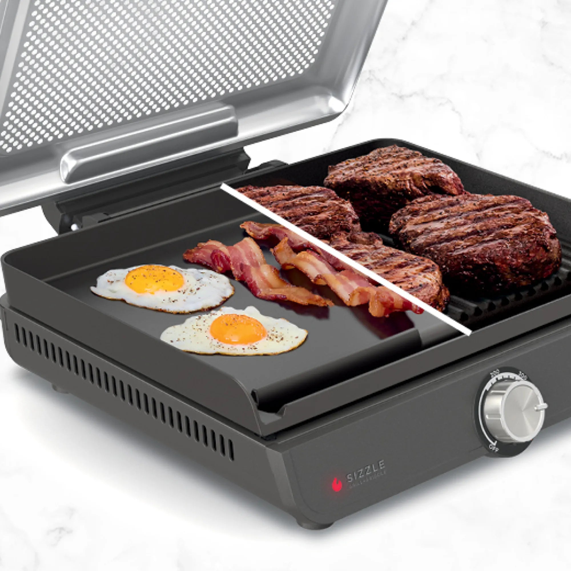 Ninja Sizzle Indoor Grill and Griddle Flat Plate GR101