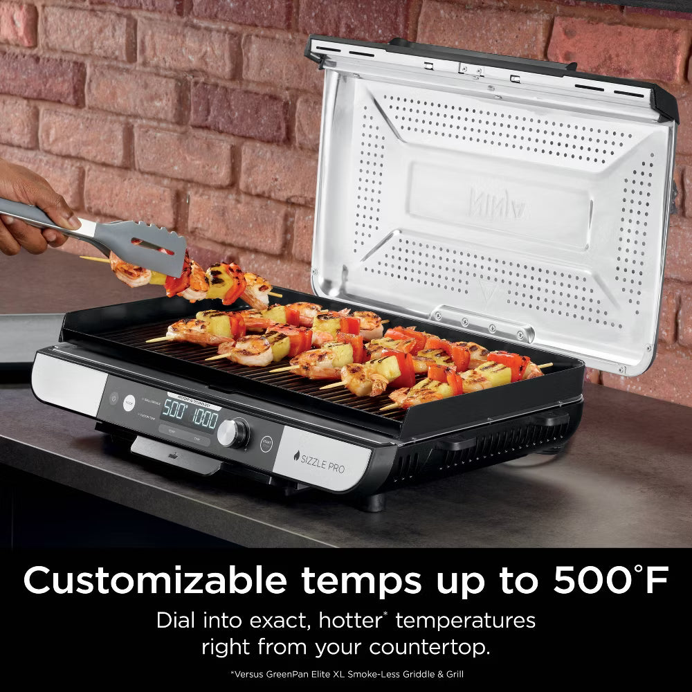 Ninja Sizzle Pro XL Indoor Grill and Griddle Flat Plate GX101