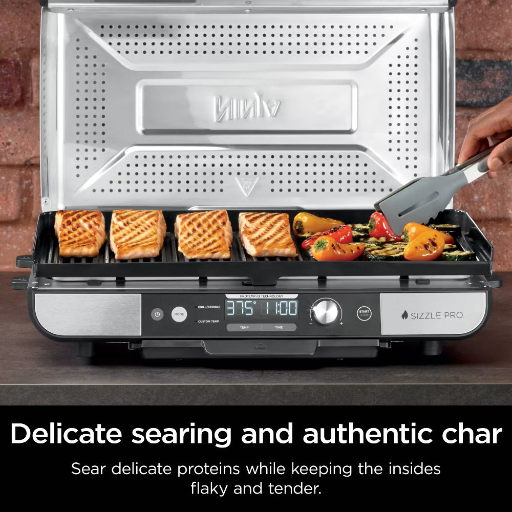Ninja Sizzle Pro XL Indoor Grill and Griddle Flat Plate GX101
