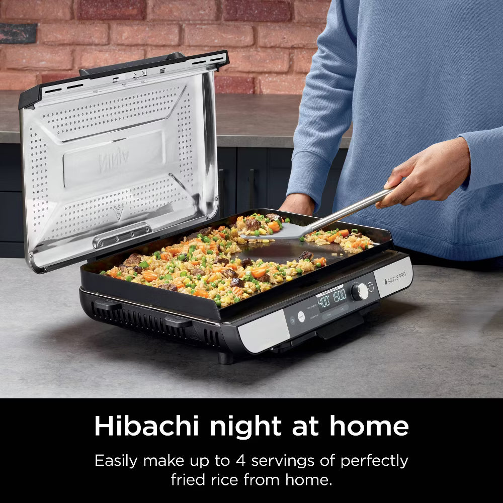 Ninja Sizzle Pro XL Indoor Grill and Griddle Flat Plate GX101