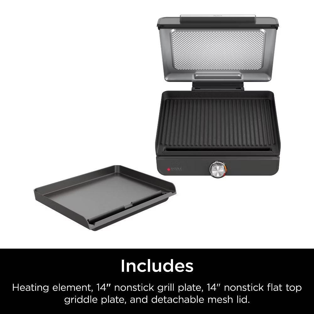 Ninja Sizzle Indoor Grill and Griddle Flat Plate GR101