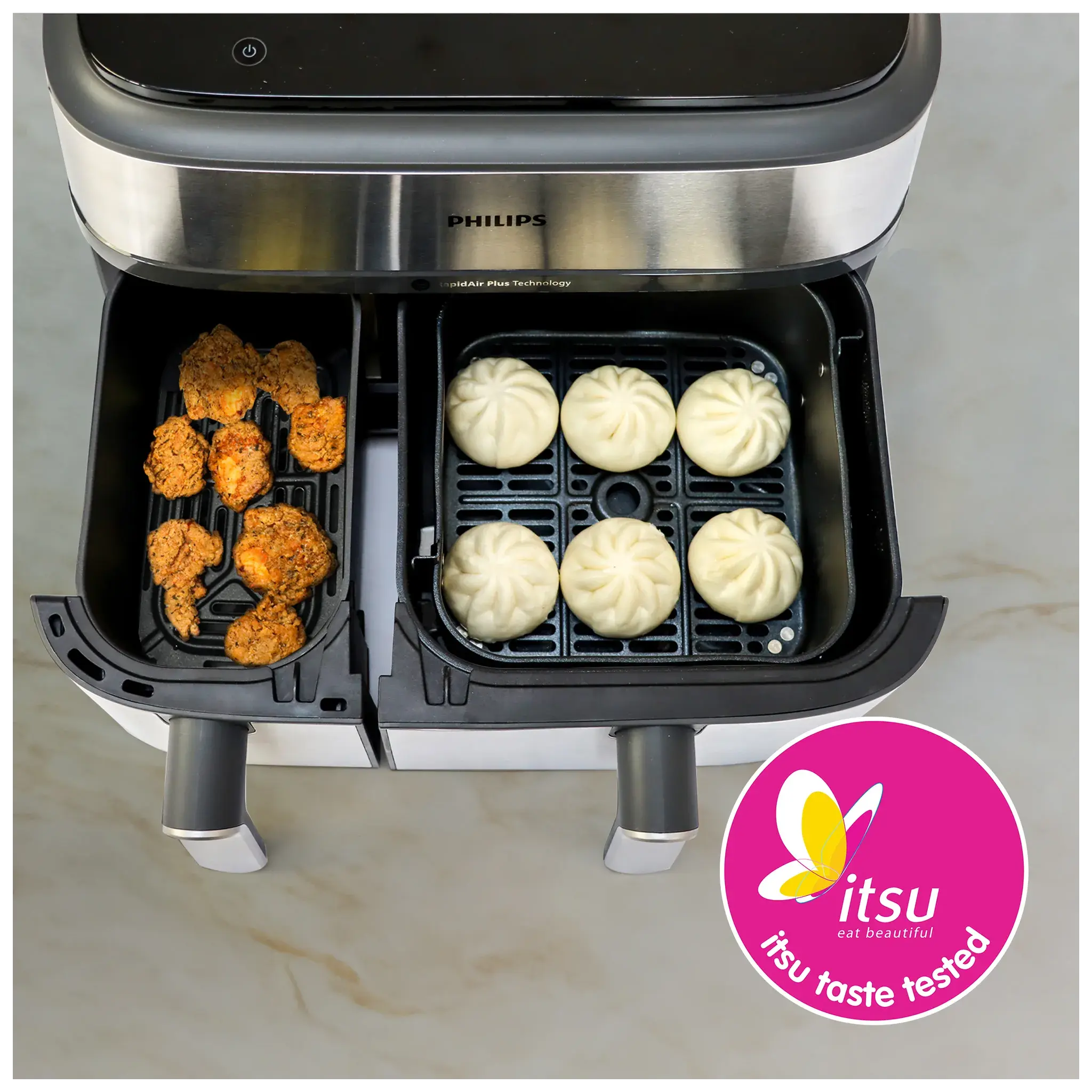 Philips AirFryer 5000 Series Dual Basket with Steam 9L NA555/09