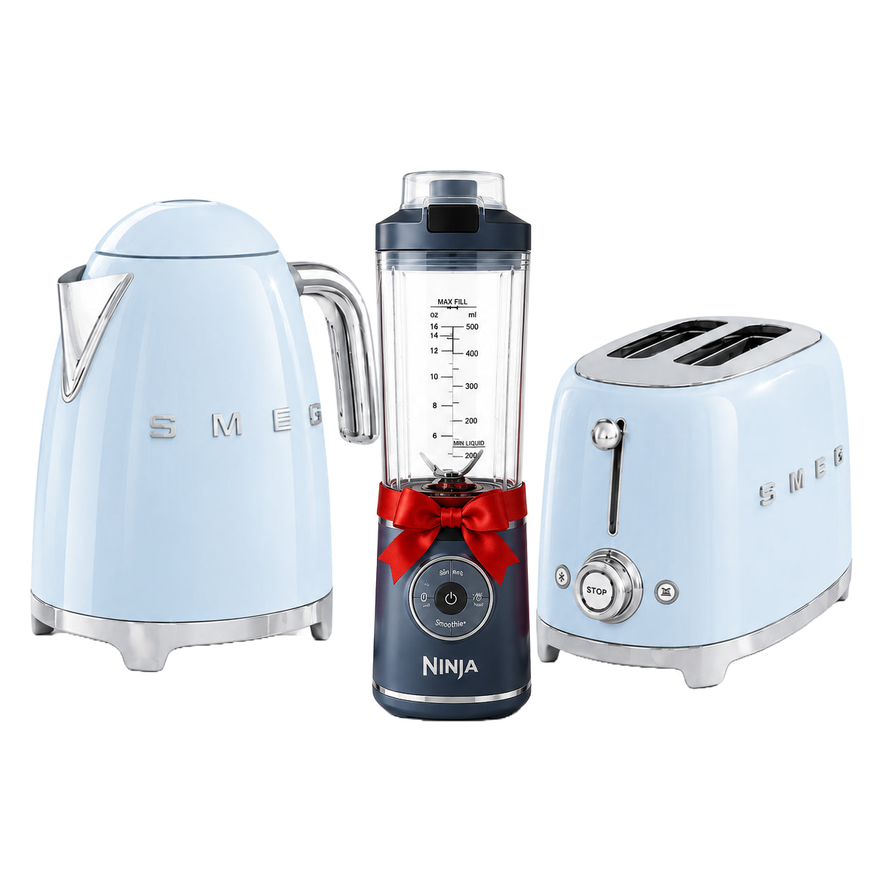 Smeg Bundle ( Kettle + Toaster )  + Portable Blender Free
