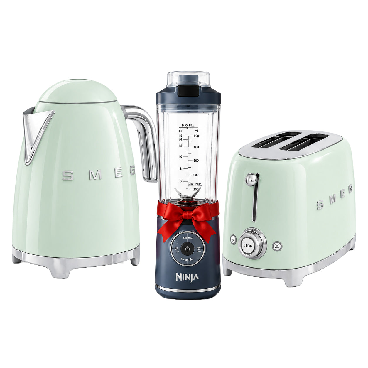 Smeg Bundle ( Kettle + Toaster )  + Portable Blender Free
