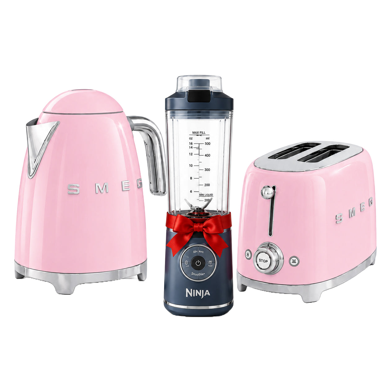 Smeg Bundle ( Kettle + Toaster )  + Portable Blender Free