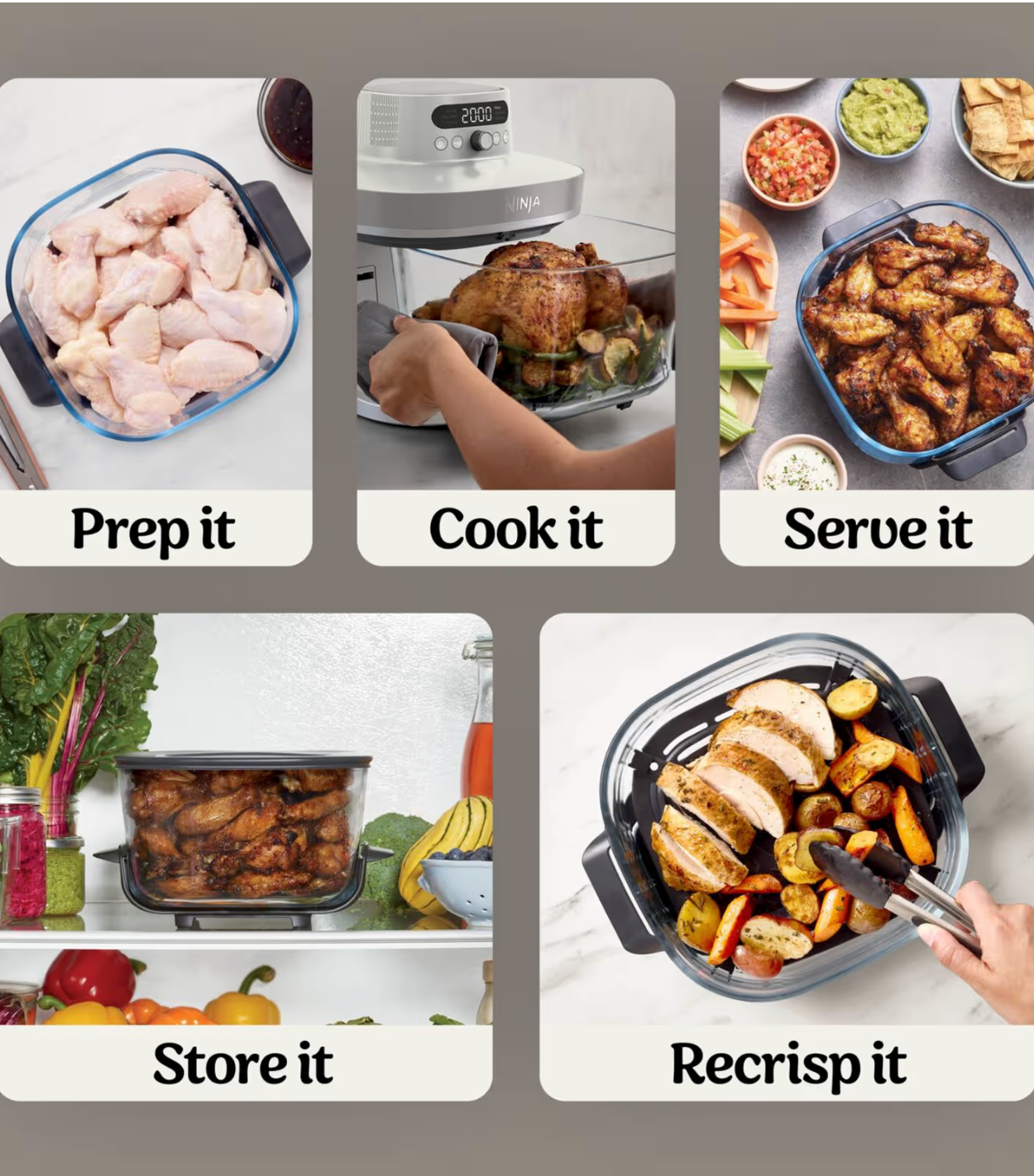 Ninja CRISPi PRO 7-in-1 XL Glass Air Fryer
