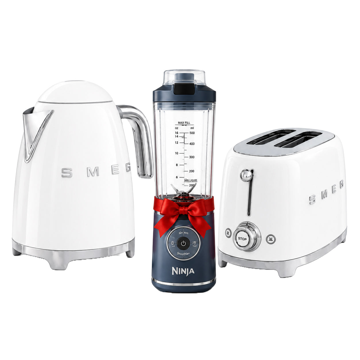 Smeg Bundle ( Kettle + Toaster )  + Portable Blender Free