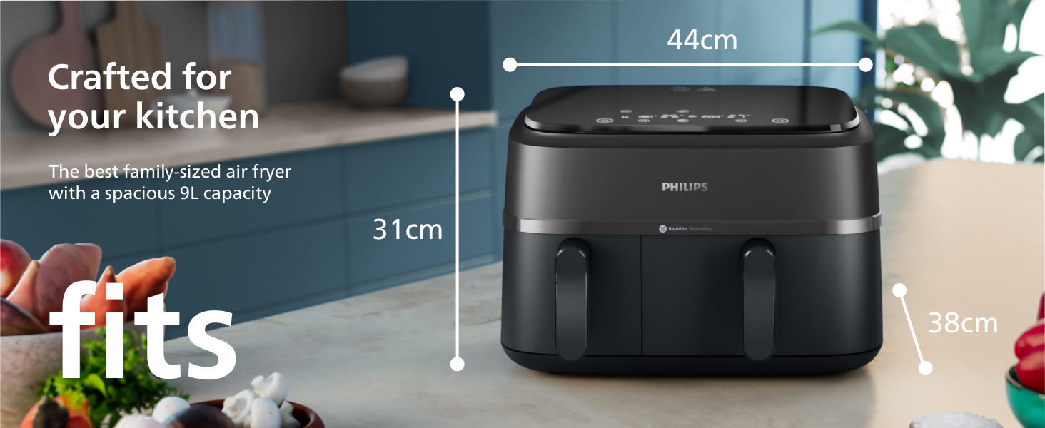 Philips AirFryer 3000 Series Dual Basket XXL 9L  NA350/00