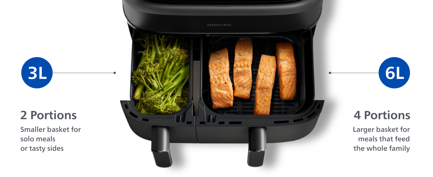 Philips AirFryer 3000 Series Dual Basket XXL 9L  NA350/00