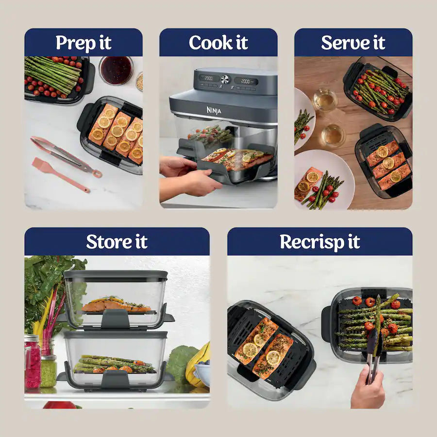 Ninja CRISPi DualZone 8-in-1 Function Glass Air Fryer DD102