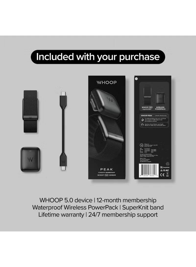 اشتراك WHOOP 5 Peak لمدة 12 شهرًا