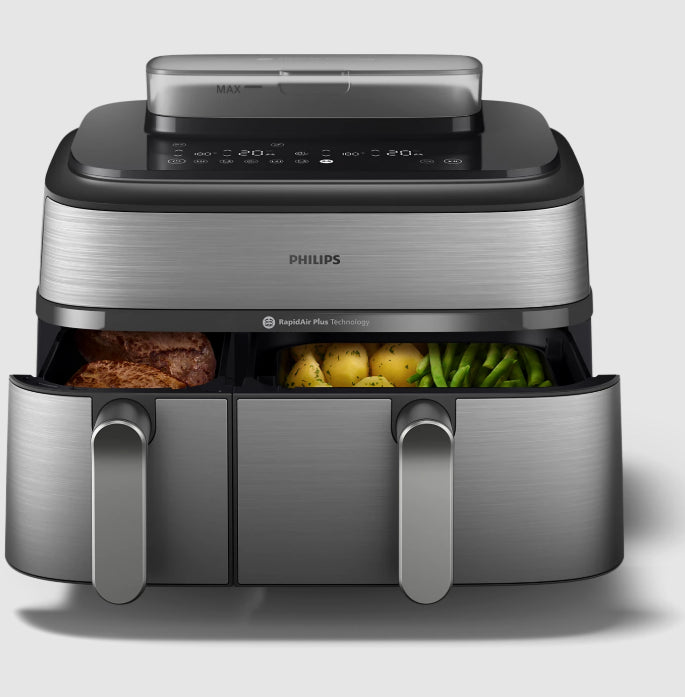Philips AirFryer 5000 Series Dual Basket with Steam 9L NA555/09