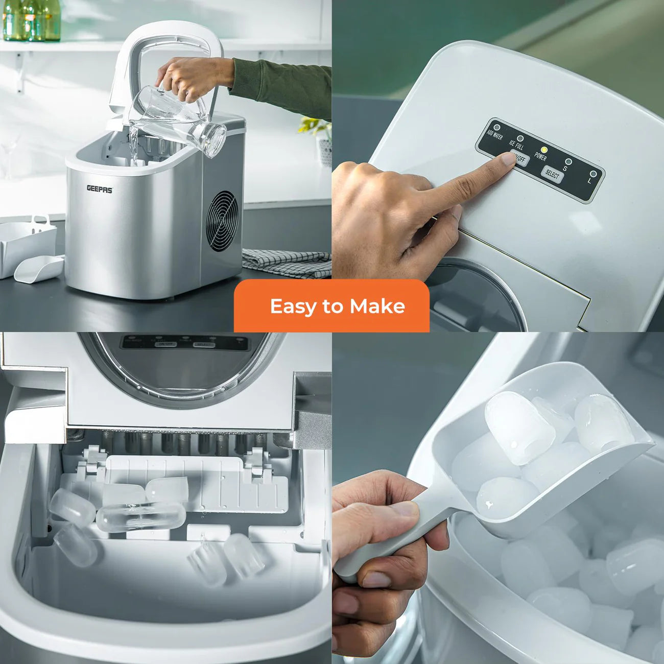 Geepas Portable Automatic Ice Maker GIM63015