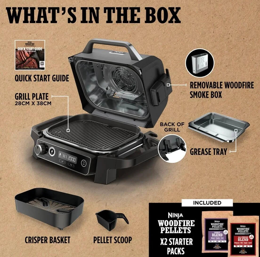 Ninja Woodfire Electric BBQ Grill & Smoker OG701UK