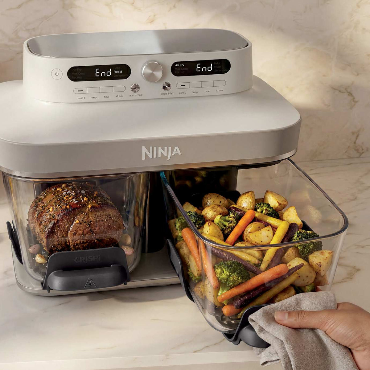 Ninja CRISPi DualZone 8-in-1 Function Glass Air Fryer DD102
