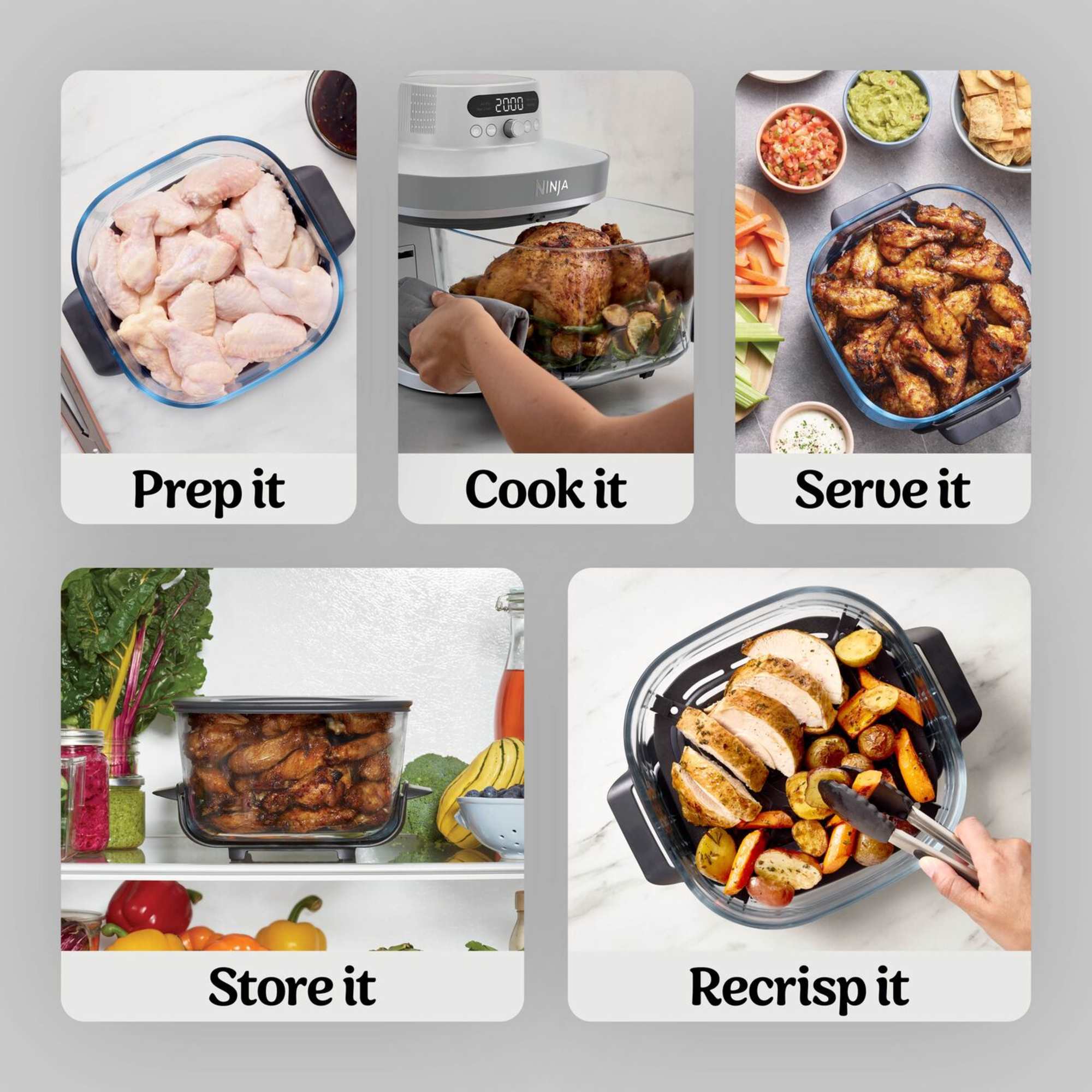 Ninja CRISPi PRO 5-in-1 XL Glass Air Fryer