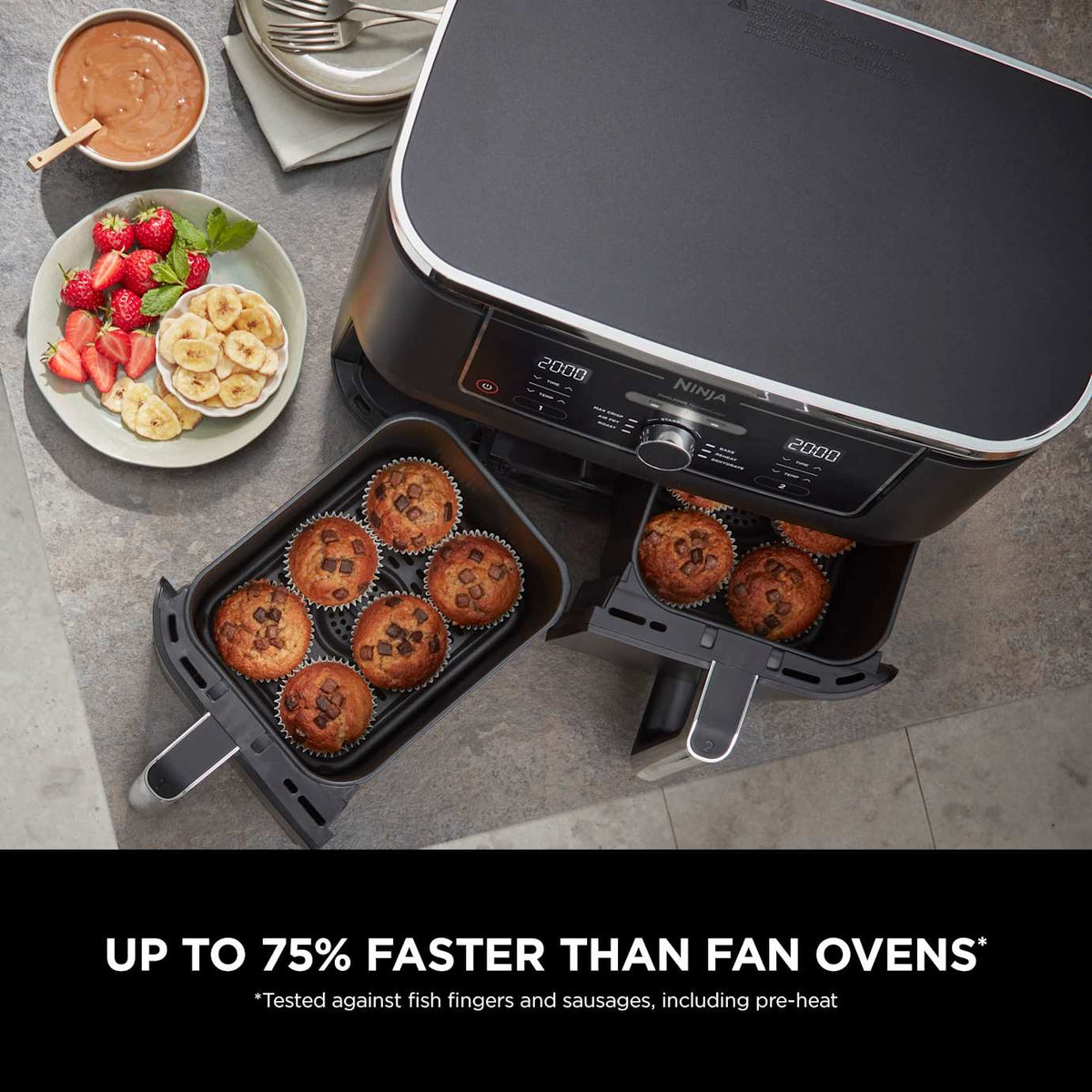 Ninja Foodi MAX Dual Zone Digital Air Fryer 2 Drawers 9.5L AF400