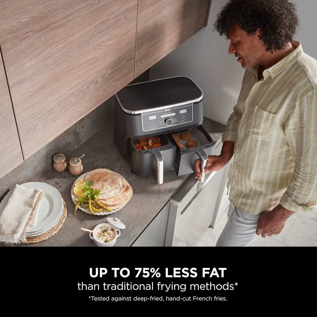 Ninja Foodi MAX Dual Zone Digital Air Fryer 2 Drawers 9.5L AF400