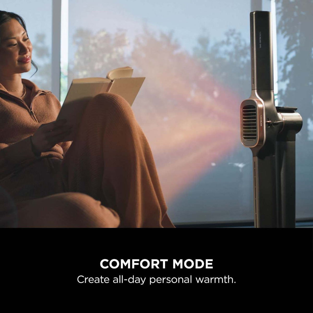 Shark TurboBlade Cool + Heat 2-in-1 Bladeless Tower Fan & Space Heater TH200