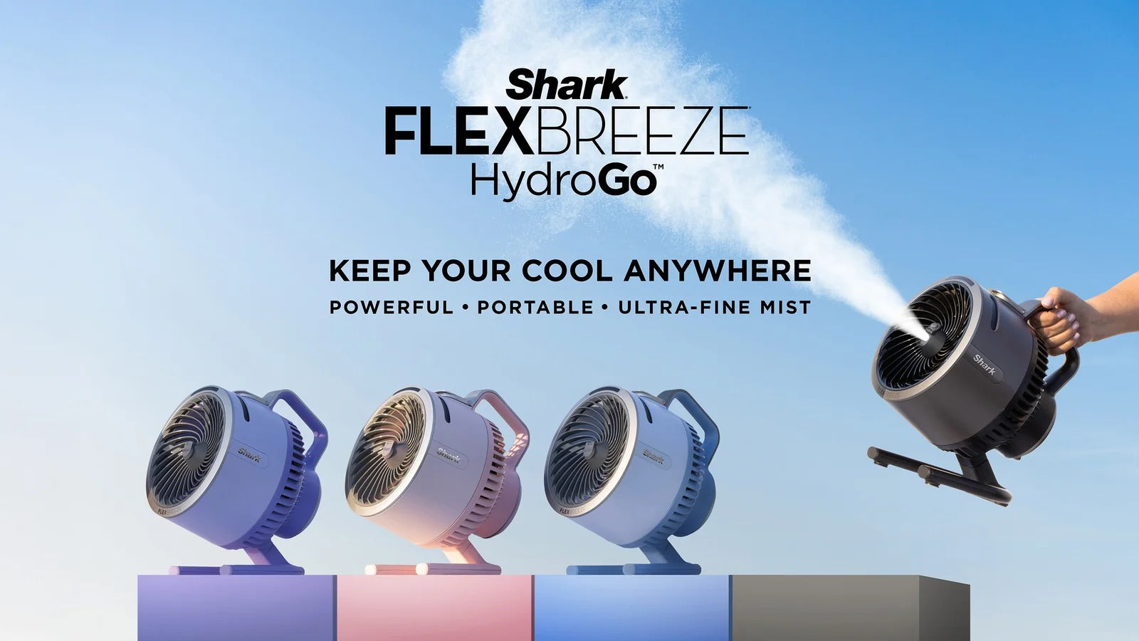 Shark FlexBreeze HydroGo Misting Portable Fan FA050
