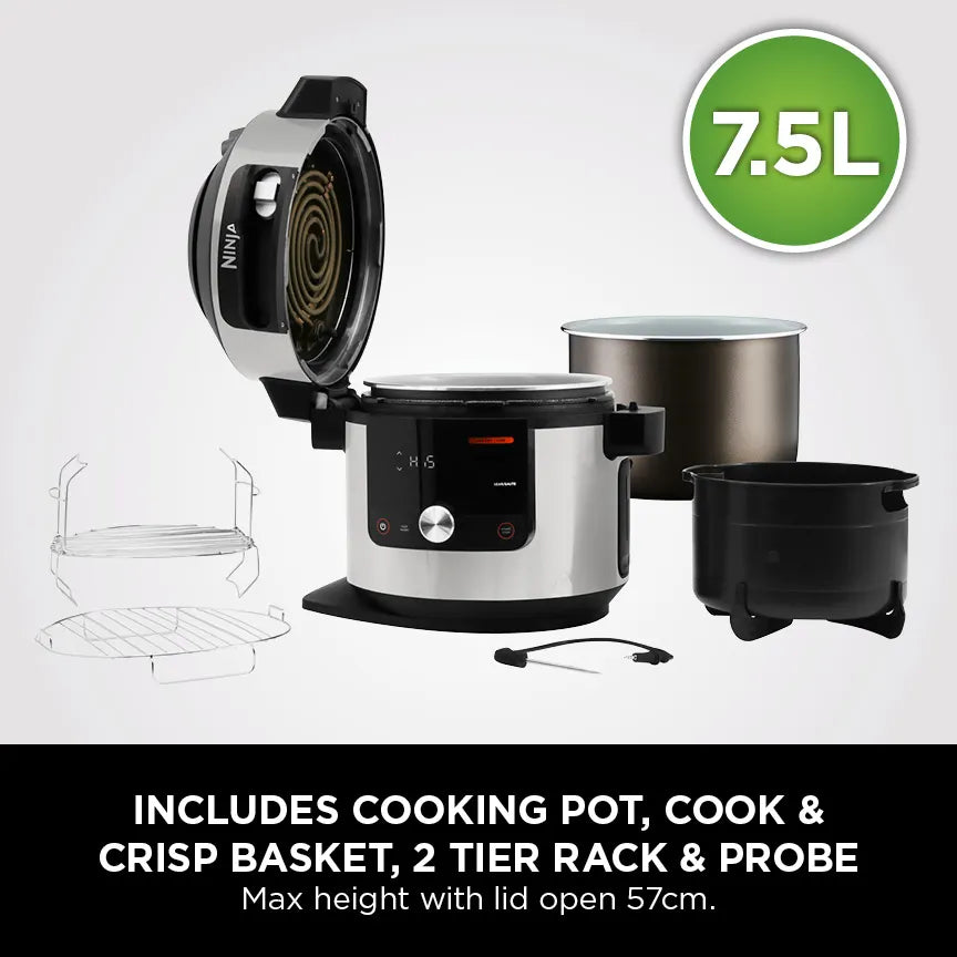 Ninja Foodi Max OL750 15-in-1 SmartLid Multi-Cooker 7.5L