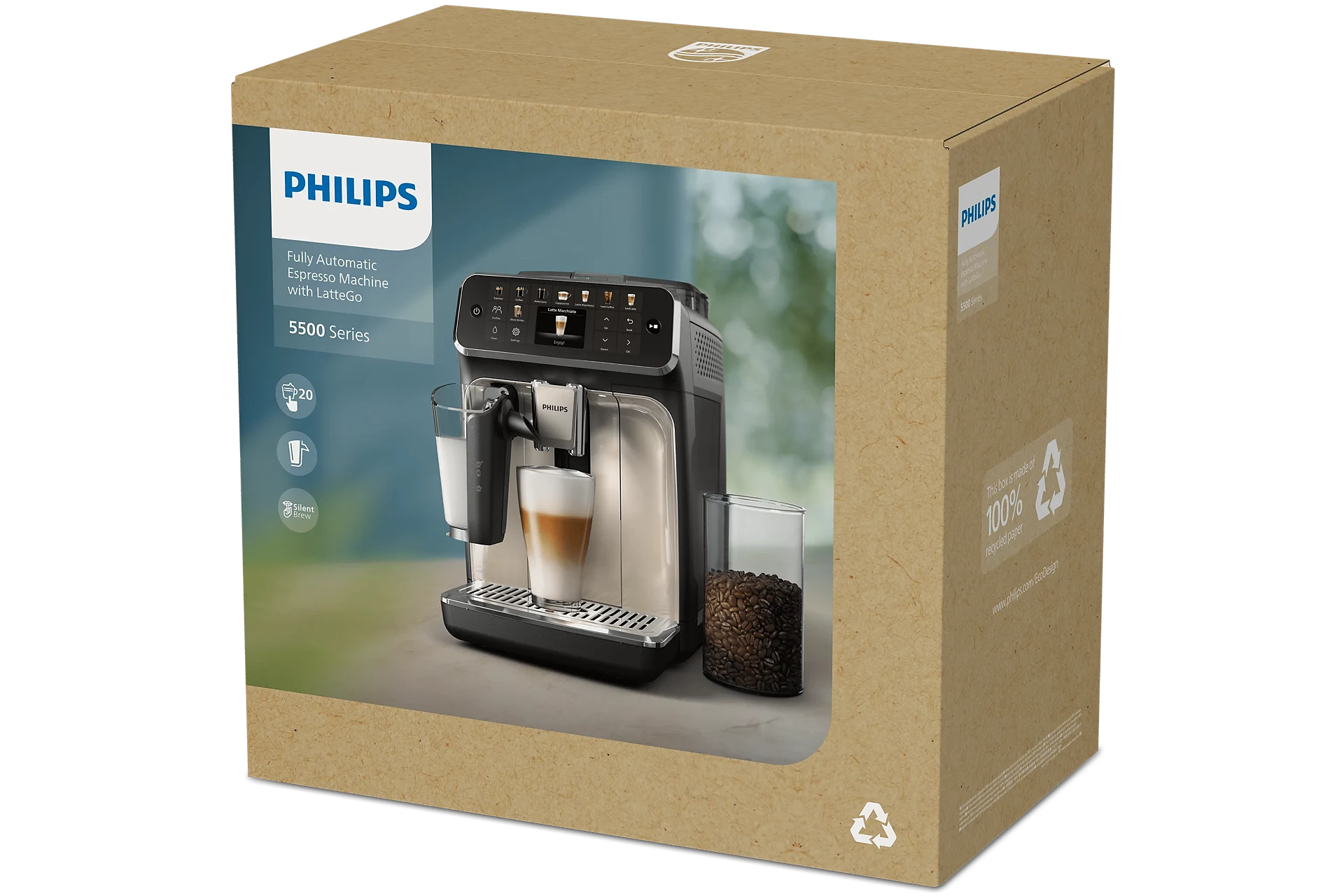 Philips Series 5500 Fully Automatic Espresso Machine EP5547/90