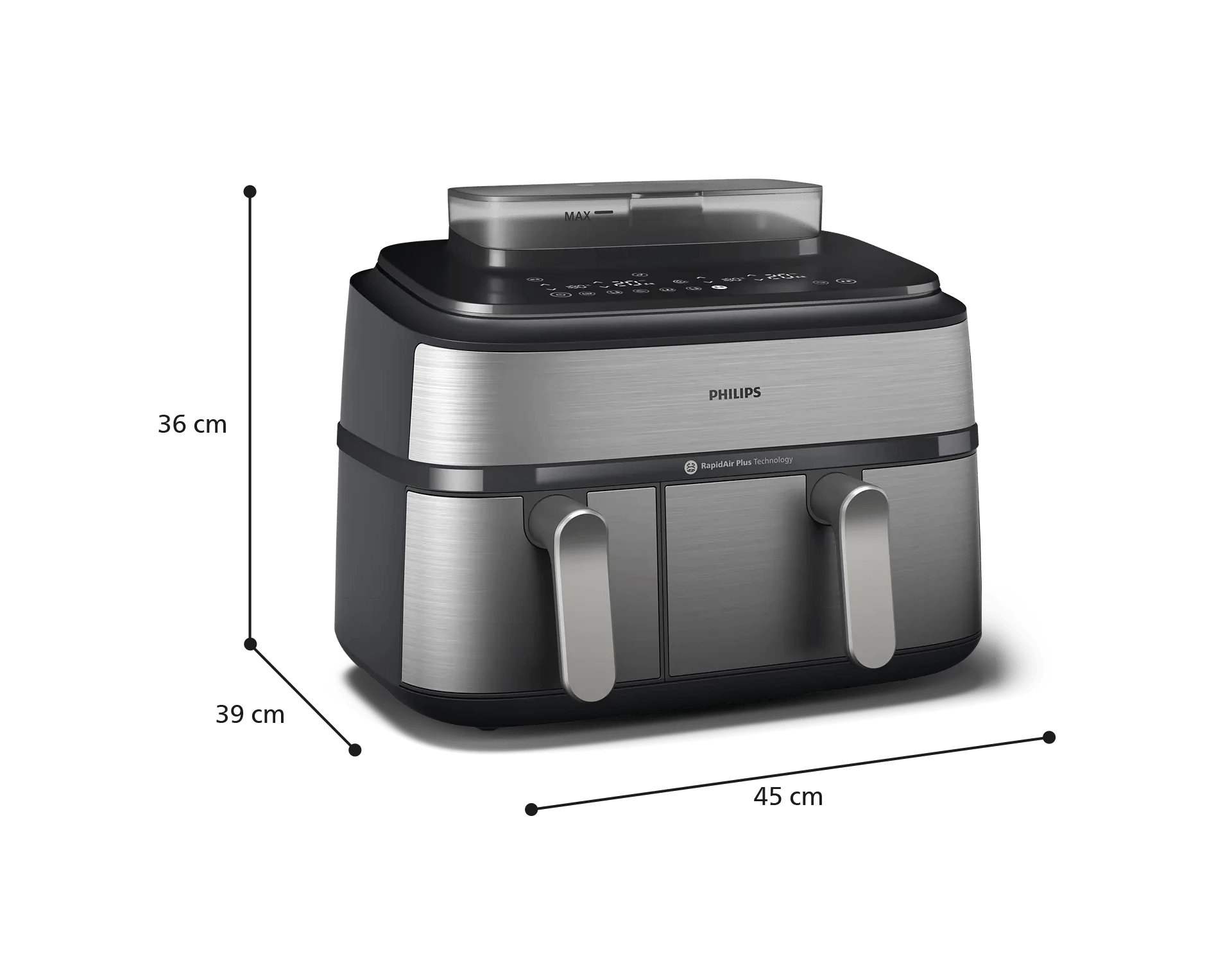 Philips AirFryer 5000 Series Dual Basket with Steam 9L NA555/09