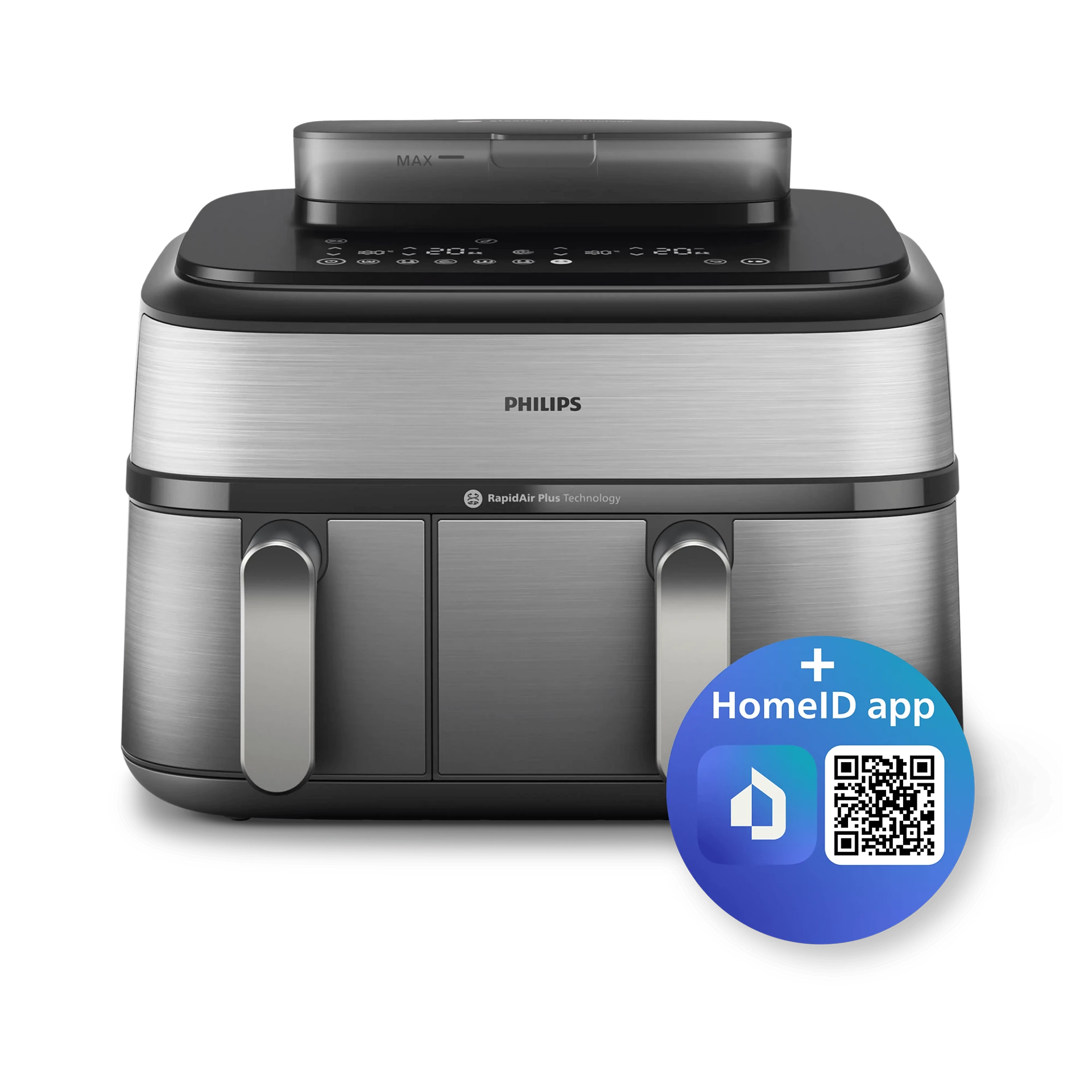 Philips AirFryer 5000 Series Dual Basket with Steam 9L NA555/09