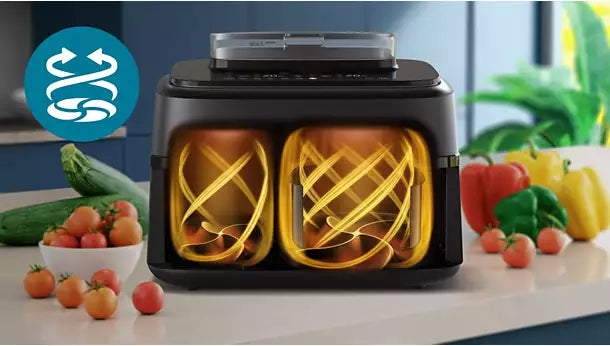 Philips AirFryer 5000 Series Dual Basket with Steam 9L NA555/09