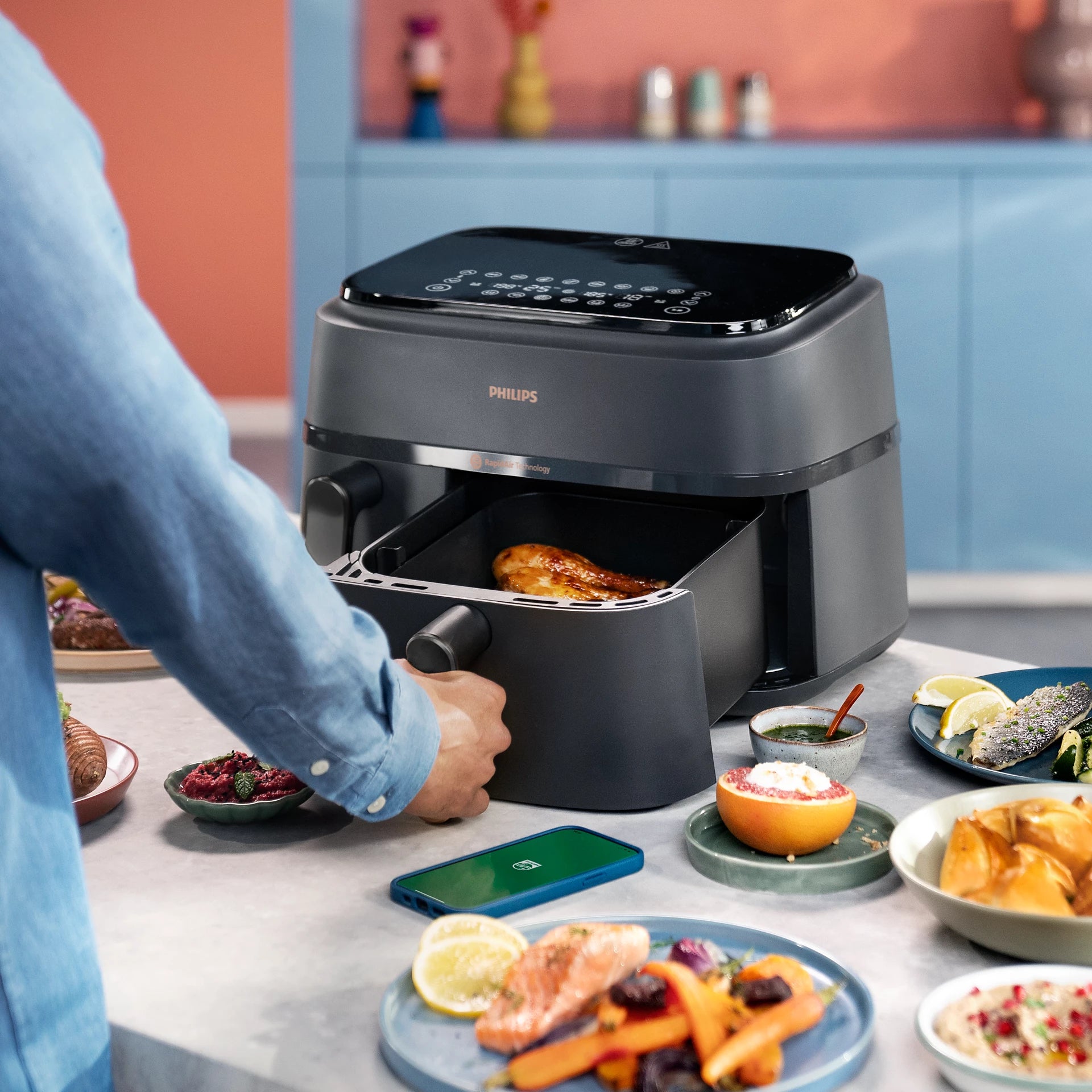 Philips AirFryer 3000 Series Dual Basket XXL 9L  NA350/00